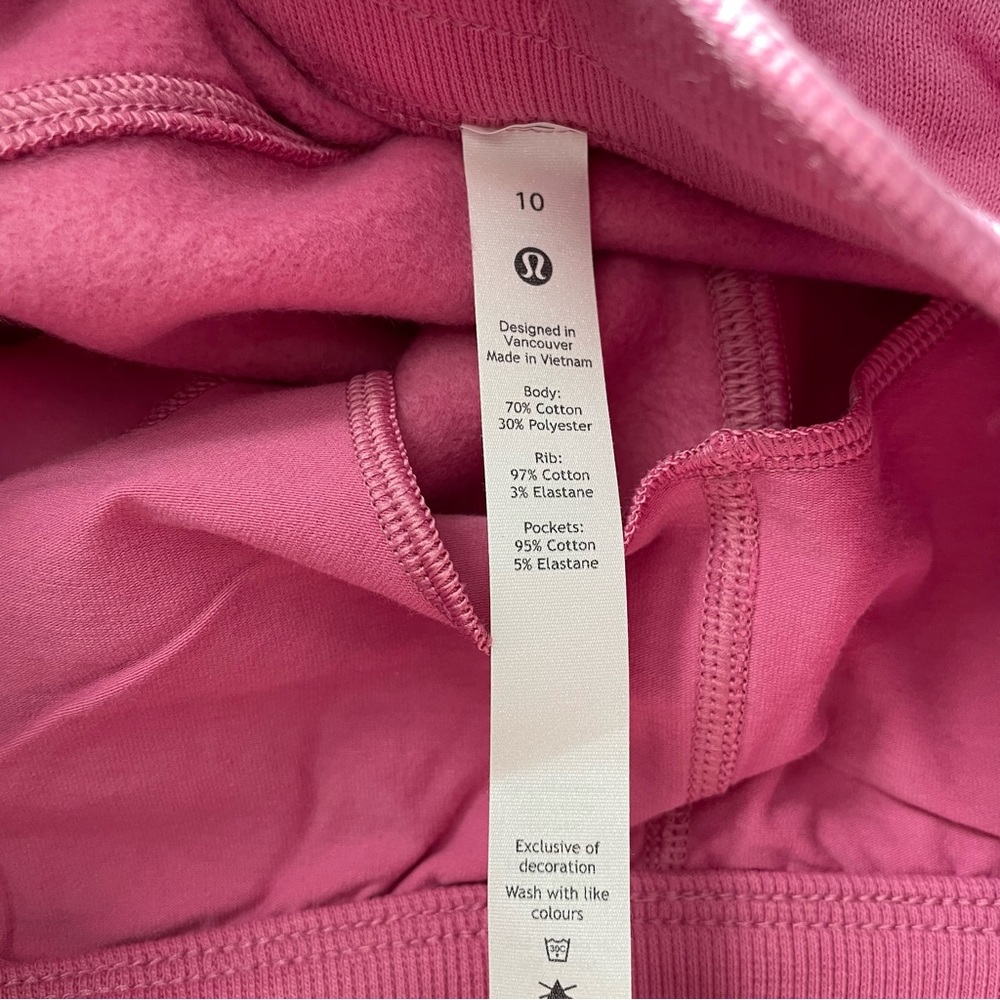 NWT Lululemon Scuba High-Rise French Terry Jogger Pink Blossom Size 10 - Picture 5 of 10
